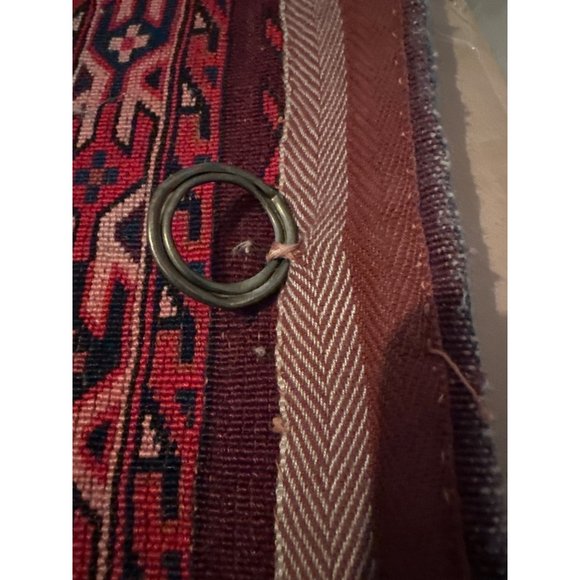 Antique Persian Hand Knotted Red Tribal Wool Rug Or Turkomen Tribal Chuval (Bag - Picture 6 of 16